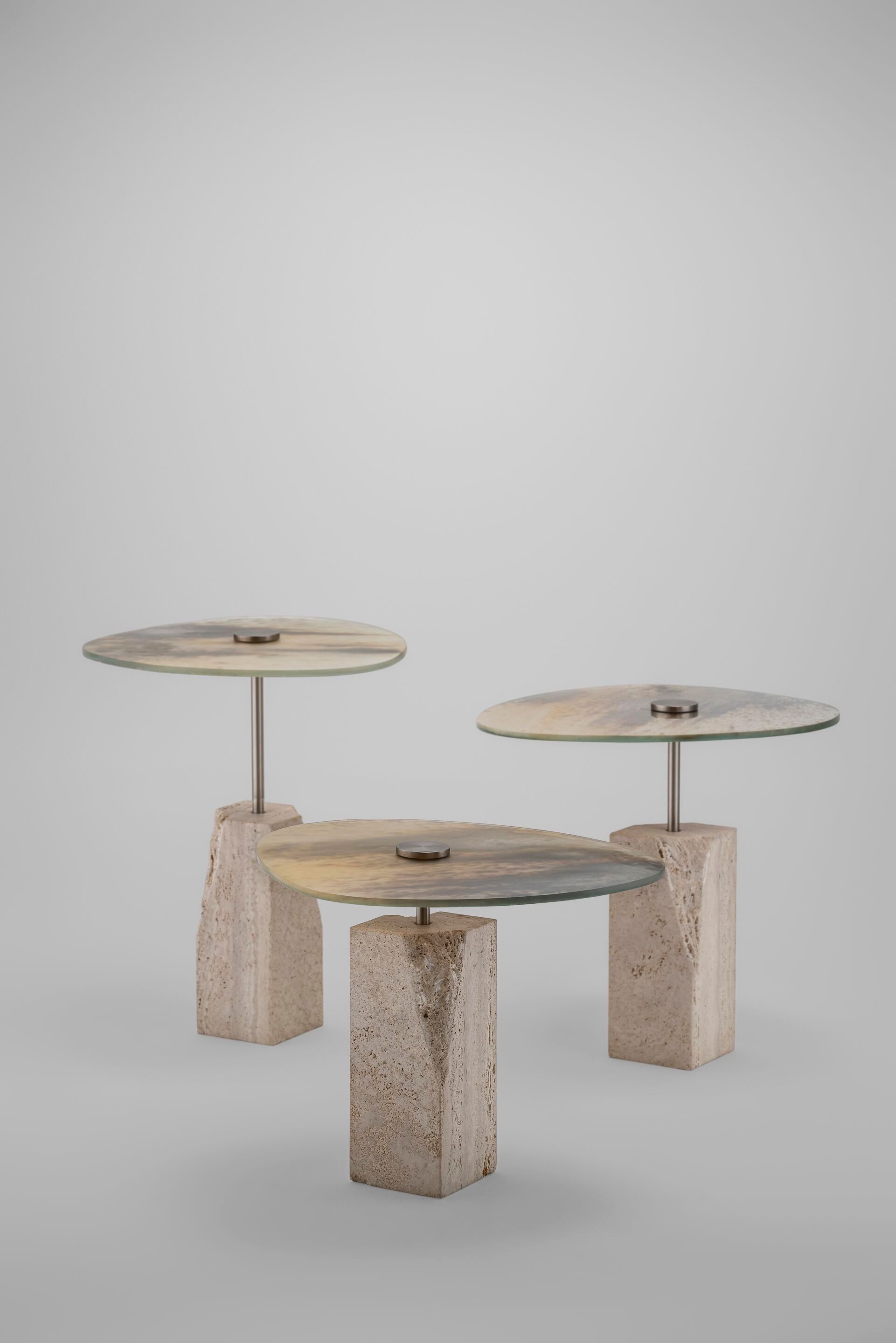 Журнальный столик из травертина и стекла ARTE VENEZIANA пещера ARCH-00028876 - Вид №2