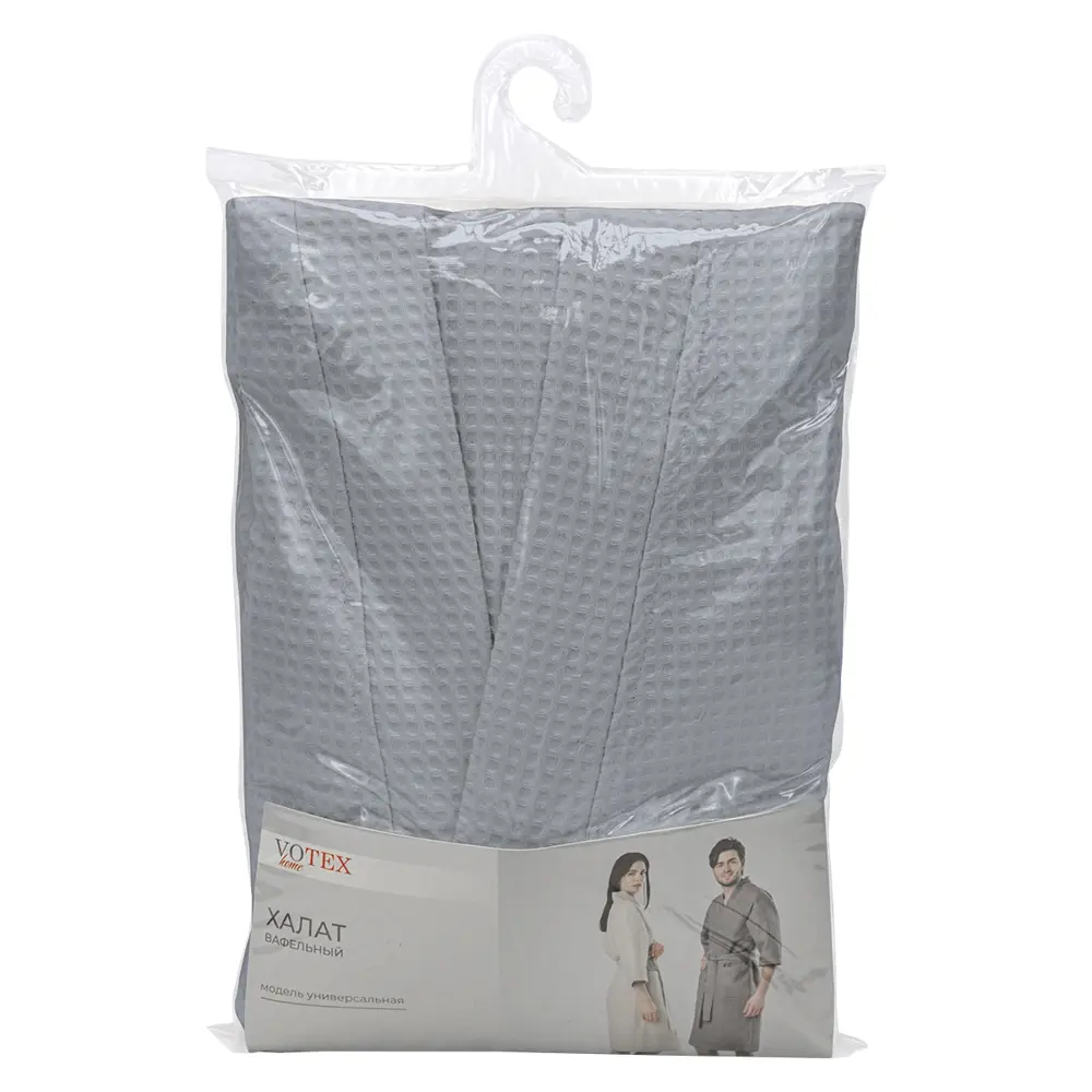 Халат вафельный Votex Home Кимоно без капюшона размер XXL цвет серый STLM-2182829 - Вид №2