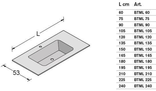 ARTELINEA Настенная тумба под умывальник с ящиками  Al 577  - Вид №8