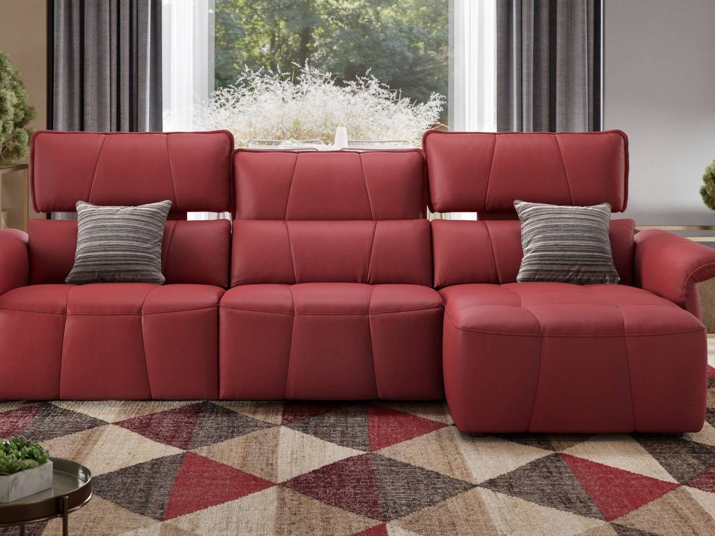 Кожаный диван с полуостровом Sofanella Adria ARCH-00046124 - Вид №7