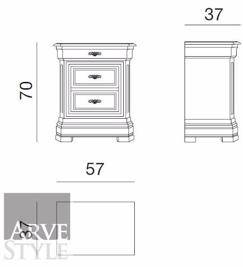 Arvestyle Прикроватная тумбочка из массива дерева Amalfi Sl-0122 - Вид №1