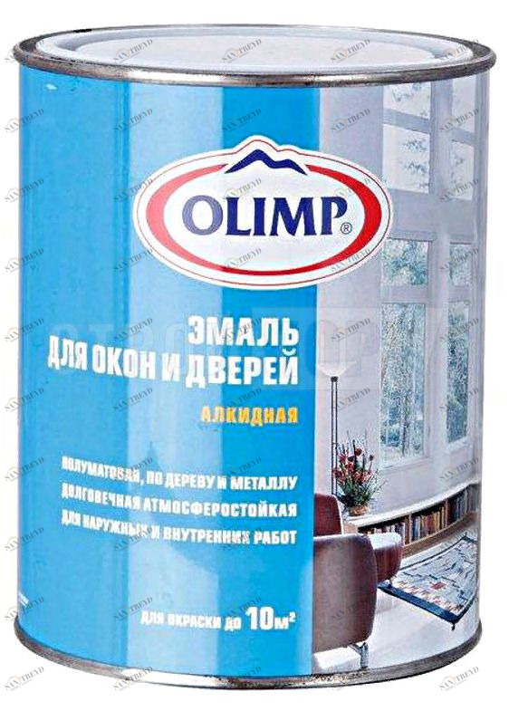 Эмаль Олимп для окон и дверей 2,7л белая "БАЗА A" 5884