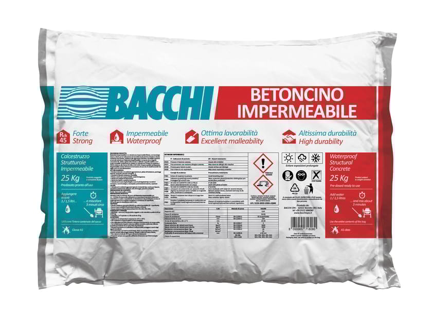 Водонепроницаемый и противоскользящий бетон Bacchi BETONCINO IMPERMEABILE ARCH-00032502