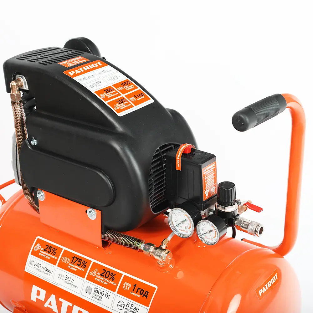Компрессор масляный Patriot LRM 50-240C, 50 л 240 л/мин 1.8 кВт STLM-2024797 - Вид №9