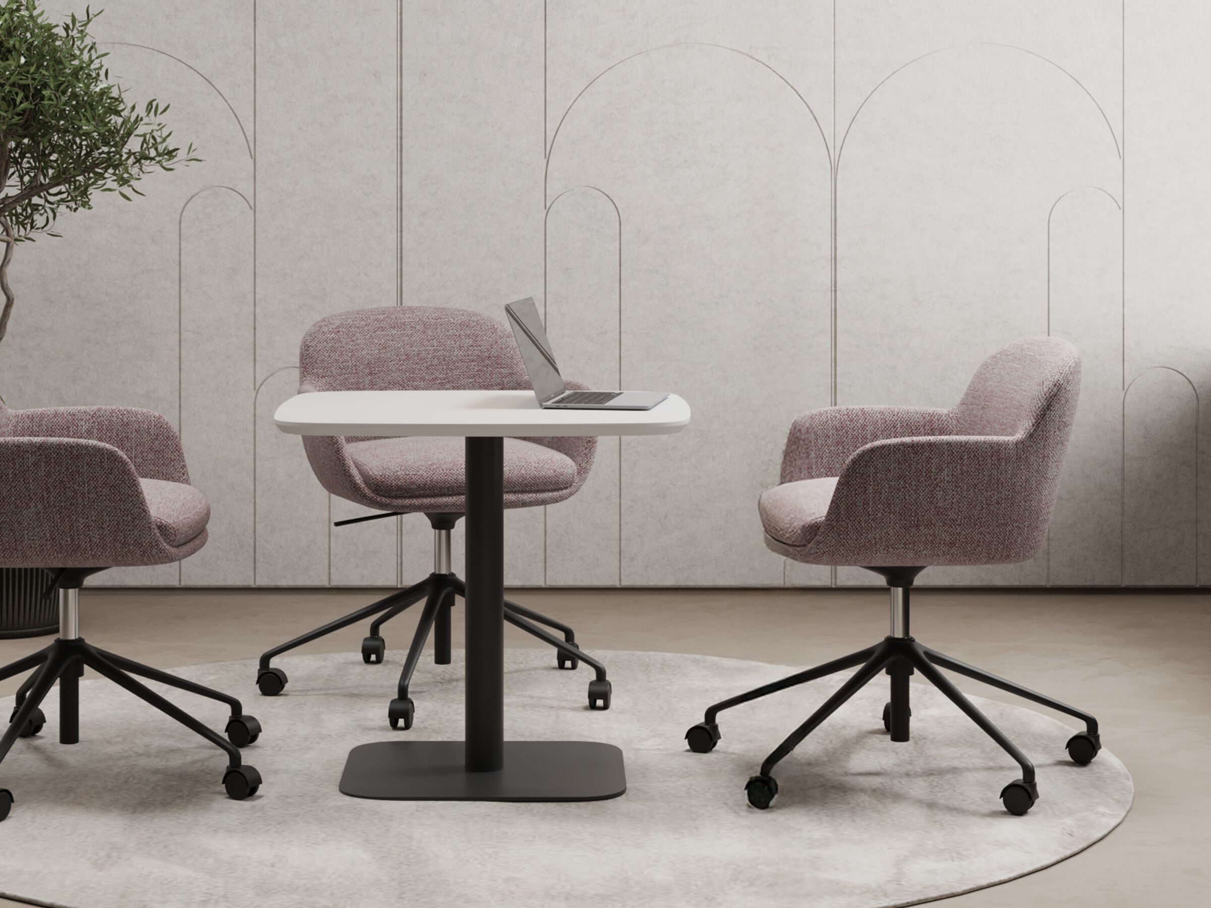 Деревянный стол с центральным основанием WORKSPACE ROME ARCH-00098944 - Вид №2