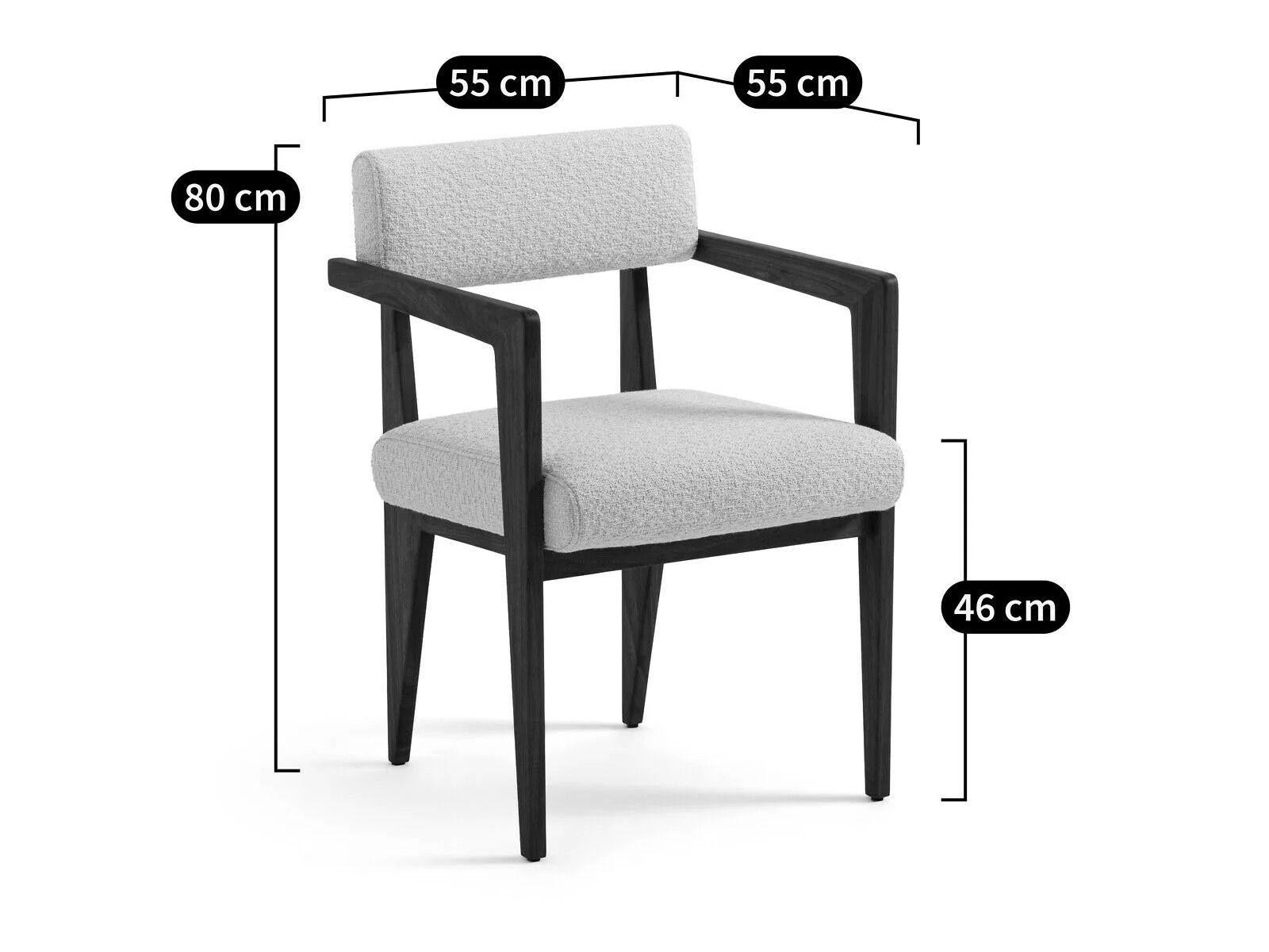 Мягкий тканевый стул с подлокотниками AMPM Izag ARCH-00108636 - Вид №13