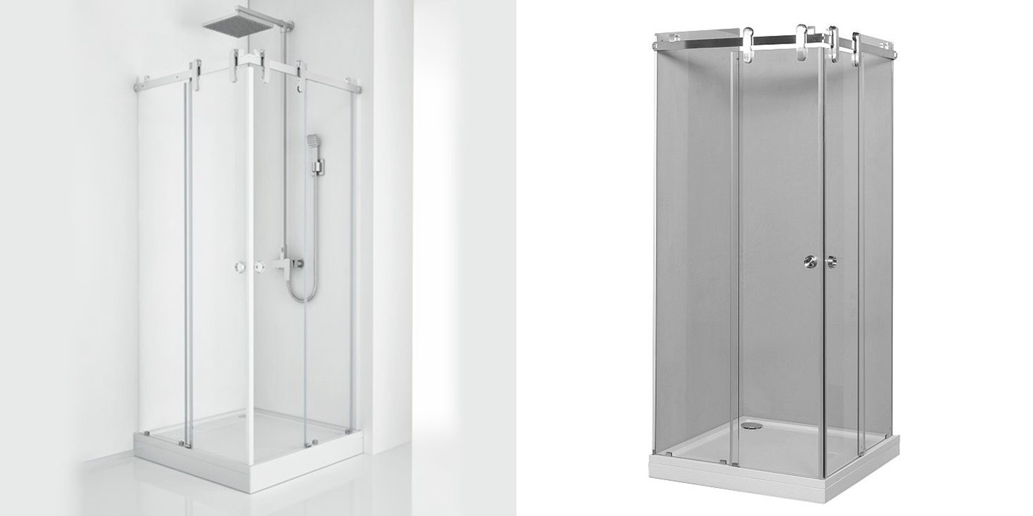 Душевой уголок Aquanet Gamma Cube 90x90-12, прозрачное стекло 166801 - Вид №3