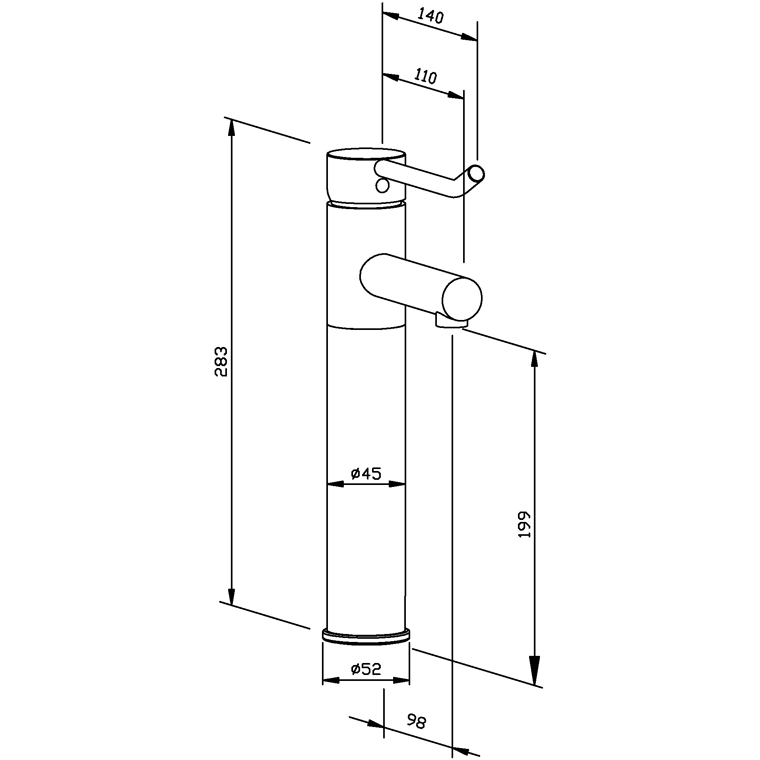 925277 Смеситель для раковины WA210-1 WAGNER_EWAR A-LINE Wagner Ewar  - Вид №1