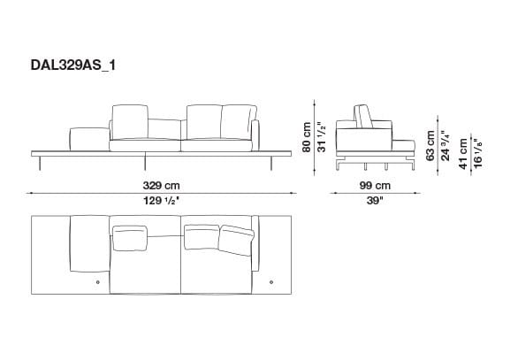 Кожаный диван B&B Italia док ARCH-00130675 - Вид №179