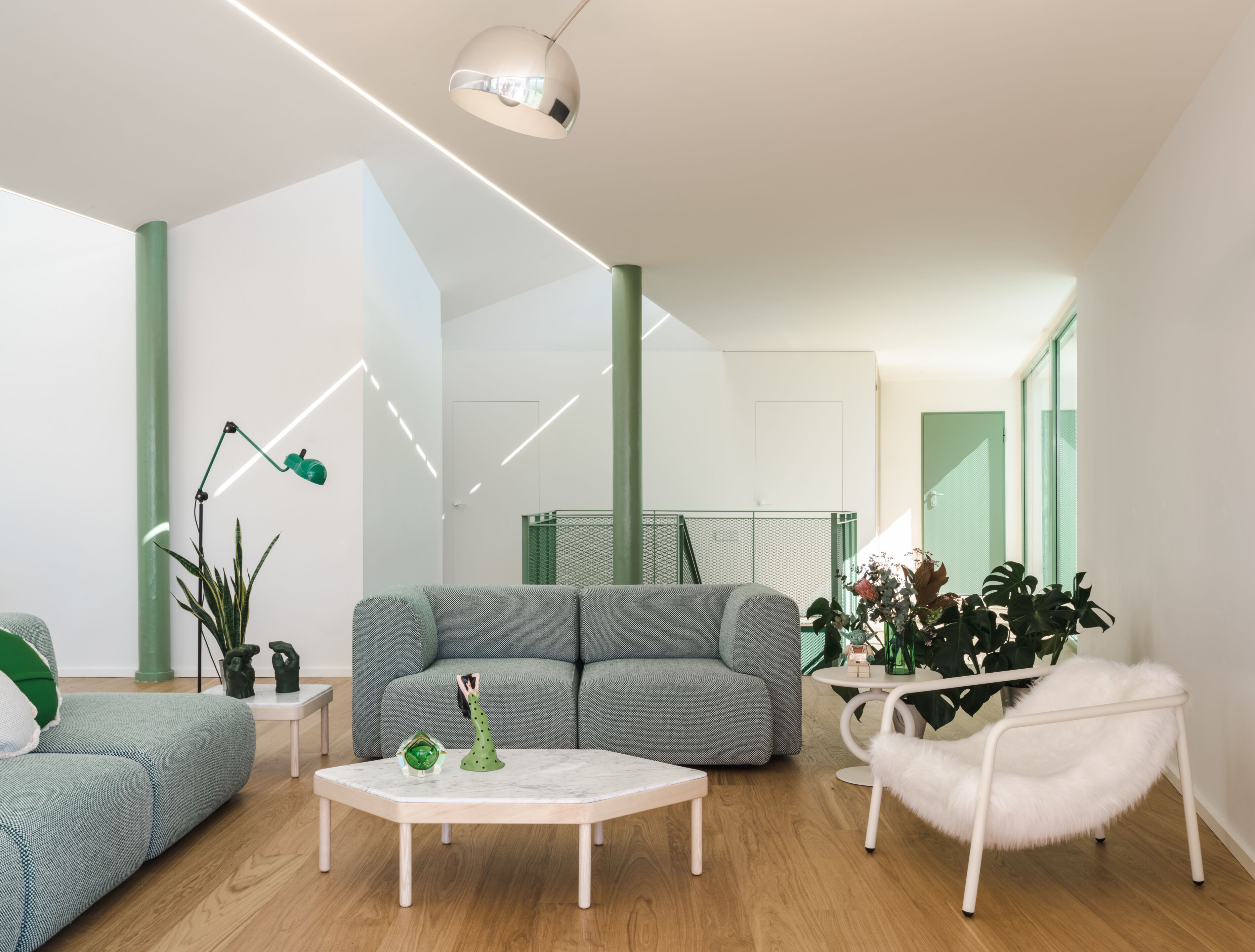 Низкий мраморный журнальный столик SANCAL мозаика ARCH-00064204 - Вид №6