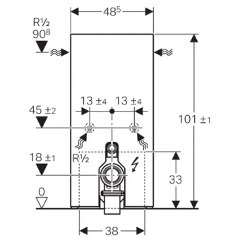 Сантехнический модуль Geberit Monolith Plus 131.201.SI.1 для напольного унитаза ,стекло белое Santreyd  - Вид №2