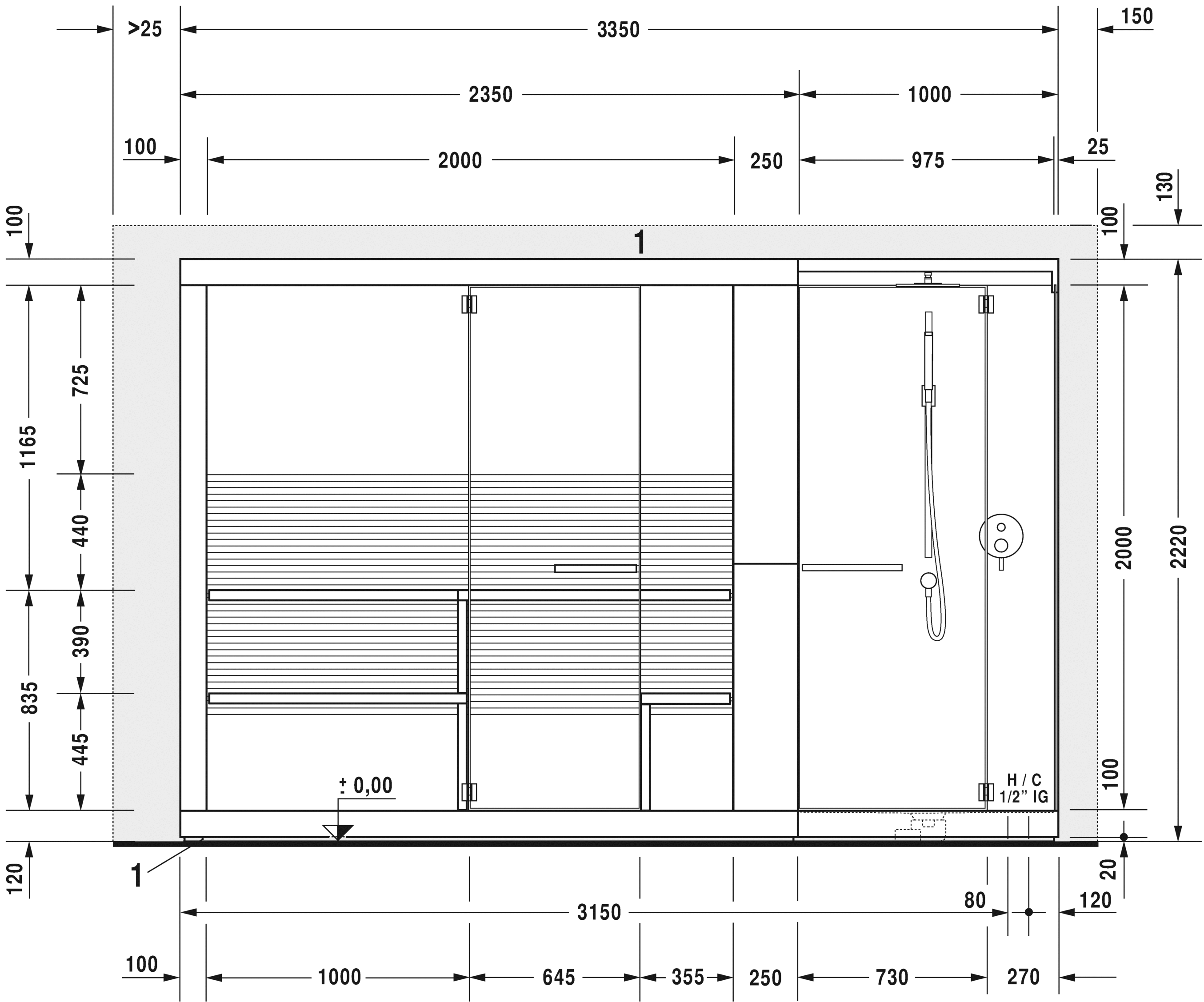 750813002011000 Inipi Сауна Inipi Ama, отдельно стоящая
Исполнение: американский орех (нат.шпон) Белый глянцевый декор Duravit  - Вид №6