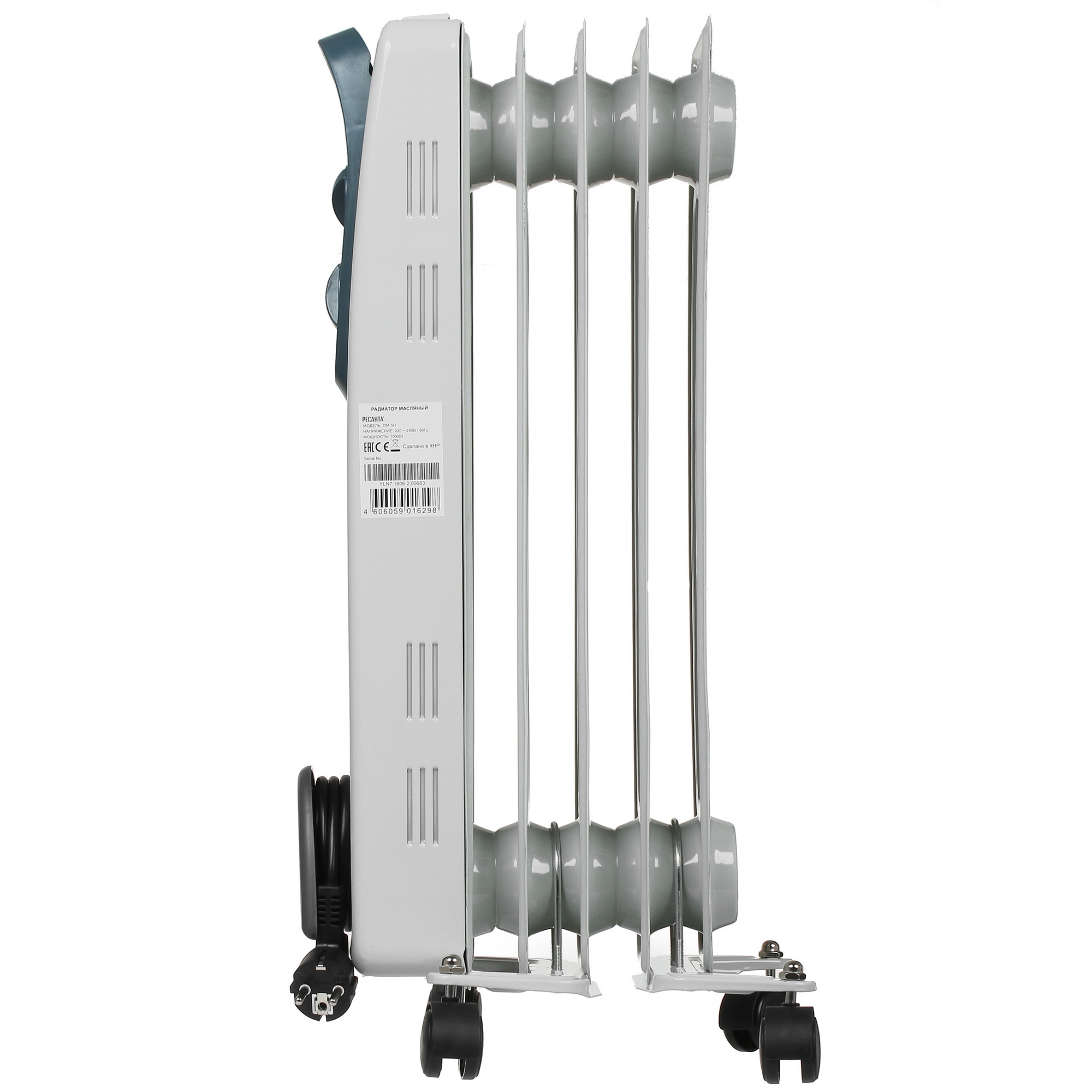 1303229 Масляный обогреватель Ресанта ОМ-5Н белый STDN-0130906 - Вид №2