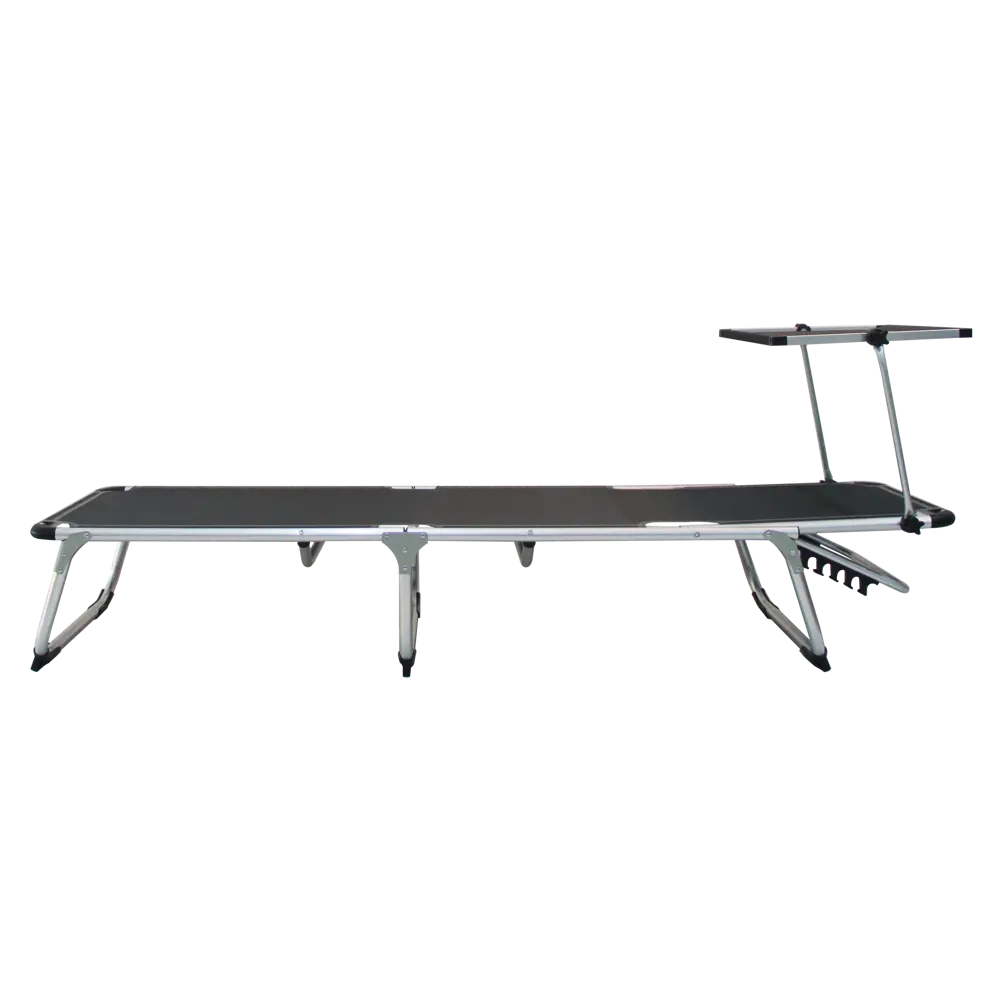 Шезлонг складной Azur 188x61x30 см алюминий/текстилен цвет серый Santreyd STLM-2042039 - Вид №3