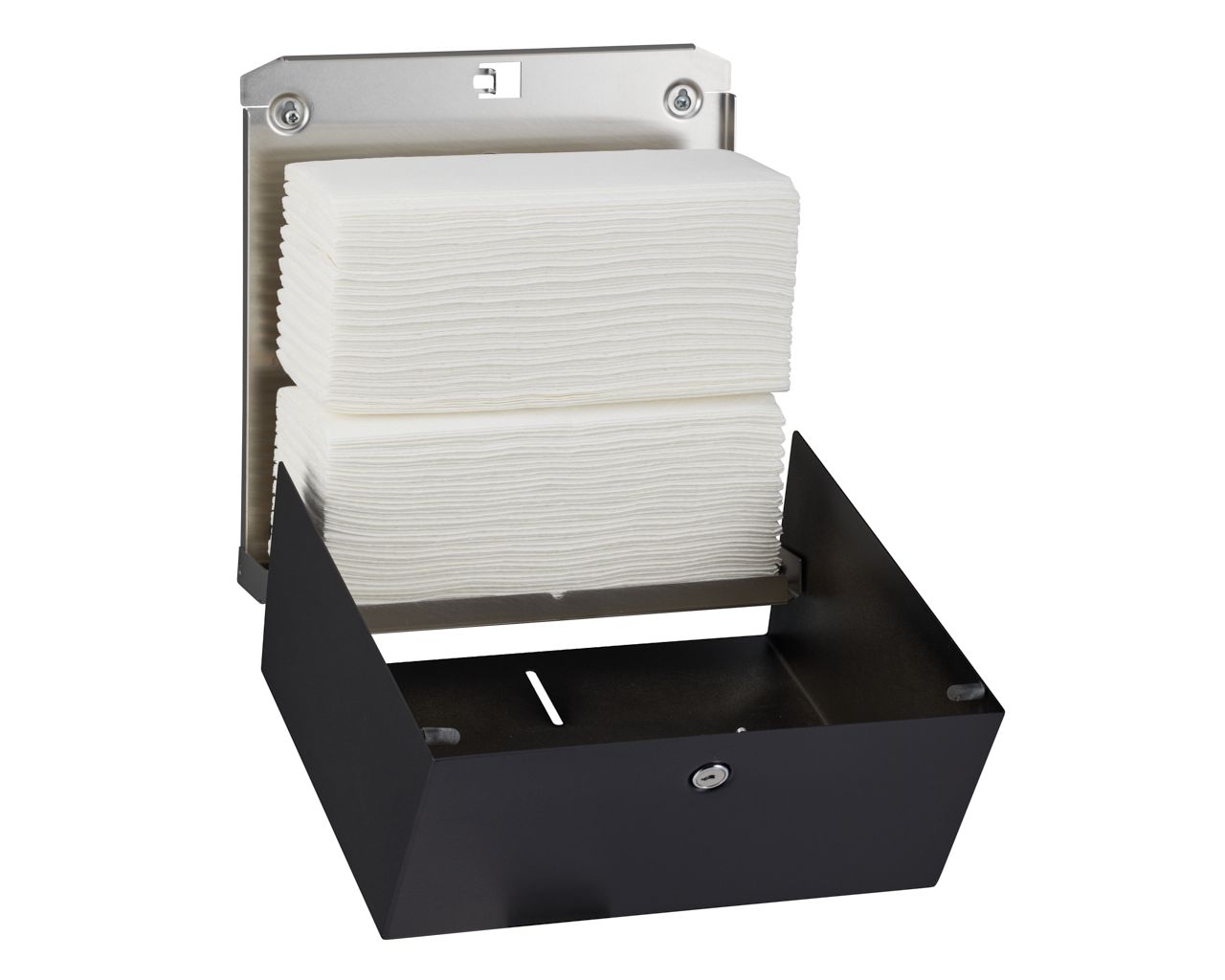 ASC101 Контейнер для бумажных полотенец одинарных STELLA BLACK LINE MAXI, черный Merida  - Вид №4