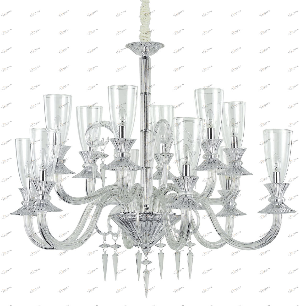 Подвесная люстра Ideal Lux Beethoven SP12 IDEAL LUX ДИЗАЙНЕРСКИЕ, BEETHOVEN 057256 Хром 