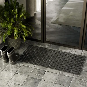 Коврик грязесборный резина Vortex 80x120 см цвет черный