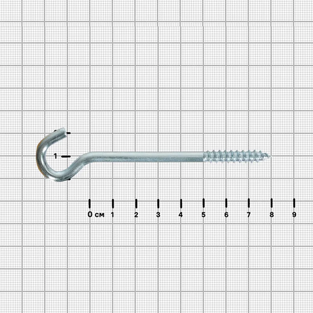 Шуруп-крюк 6x80 мм сталь оцинкованная 4 шт Santreyd STLM-2073780 - Вид №1