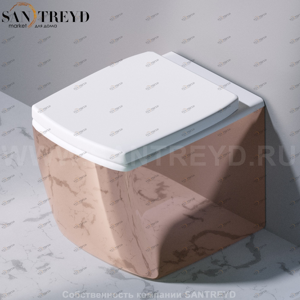 S501.257 Приставной унитаз напольный Медный A. e T. Italia SQUARE Италия AeT ITALIA