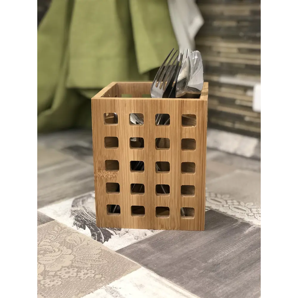 Подставка для приборов BAO 12x12x14 см бамбук Santreyd STLM-2151699 - Вид №6