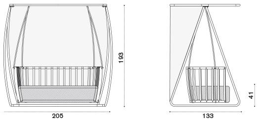 Ethimo Кресло-качалка с балдахином из тика Swing Swdo05 - Вид №7