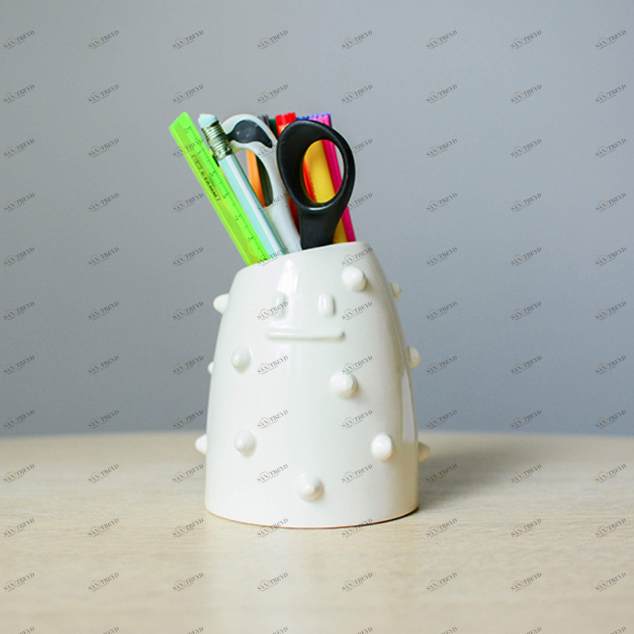 Ваза керамическая 11 см белая "Eco Шип" ЭКОЧЕЛОВЕКИ - 00-3871321 Белый 