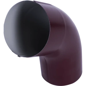 Колено трубы 55° D90 мм цвет вишня