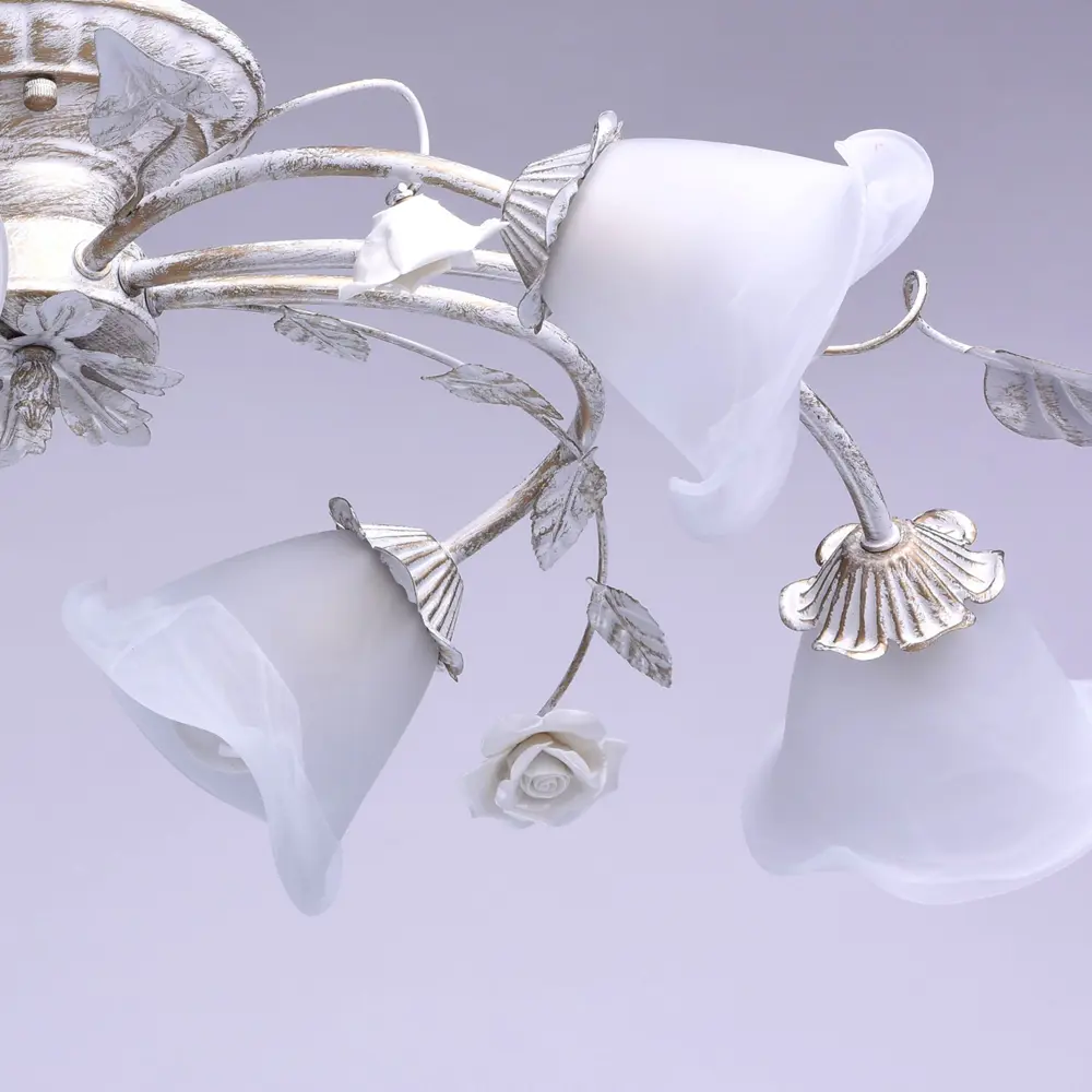 Люстра Восторг 6xE14x60 Вт, металл/стекло, цвет белый MW-Light STLM-2211387 - Вид №8