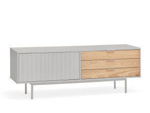 Шкаф для телевизора из МДФ с распашными дверцами и ящиками