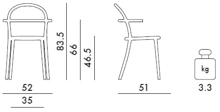 Штабелируемый стул из полипропилена Kartell GENERIC C ARCH-00120021 - Вид №29