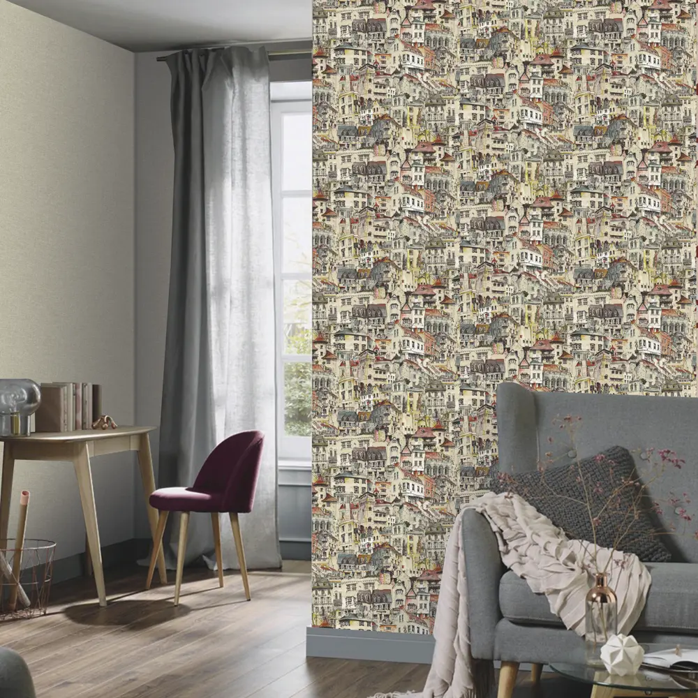 Erismann Trend 3: Флизелиновые обои бежевые 1.06 м 83706365 STLM-0043601 - Вид №2