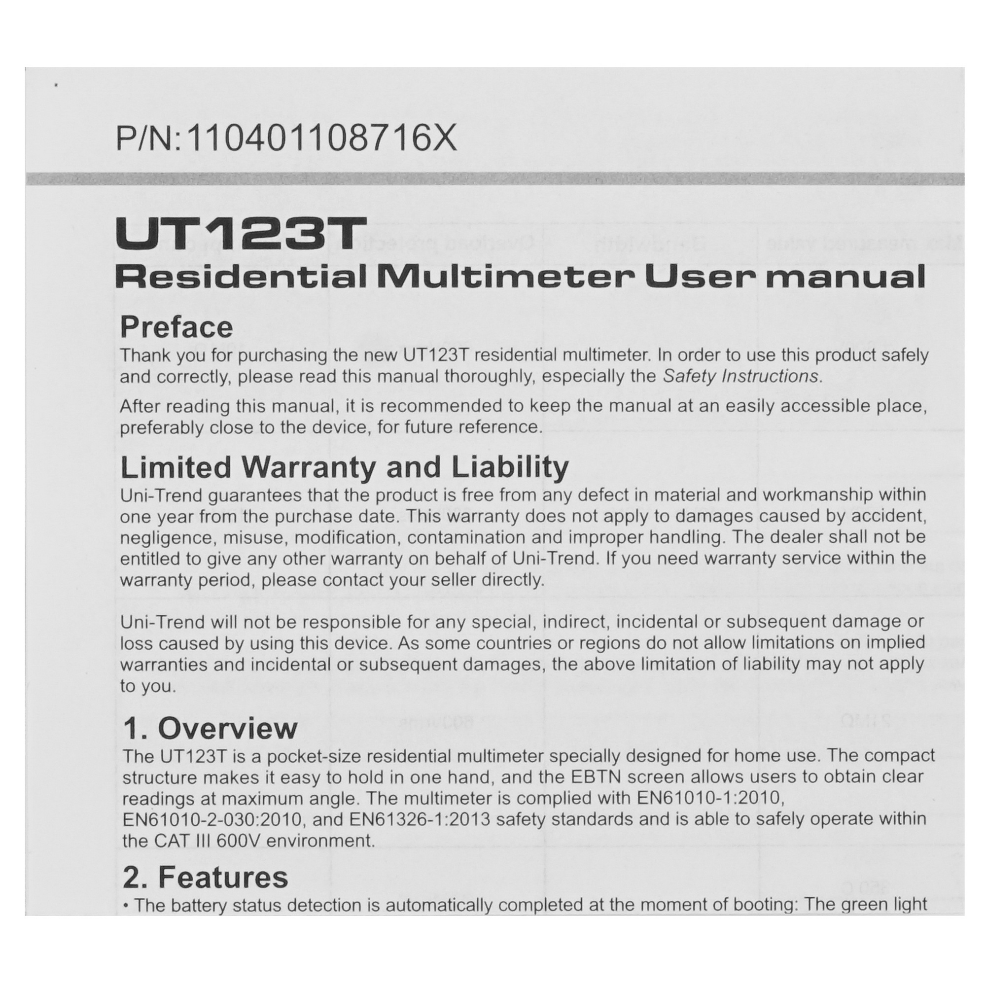 Мультиметр UNI-T UT123T 9155842 STDN-0117390 - Вид №4