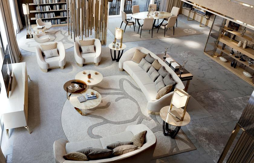 Bizzotto Круглый мраморный журнальный столик для гостиной Symphony - infinity sun-id-1382851 - Вид №1