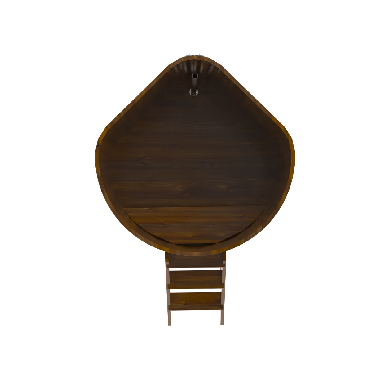 2317 Купель угловая из лиственницы Рустик 1,19х1,19х1,4 морёная Alyarus  - Вид №5