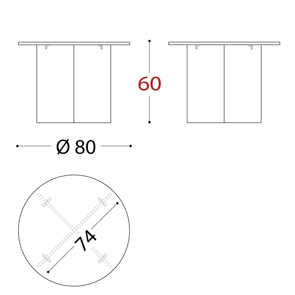 ПММА круглый садовый стол Varaschin Belt Air ARCH-00124604 - Вид №3