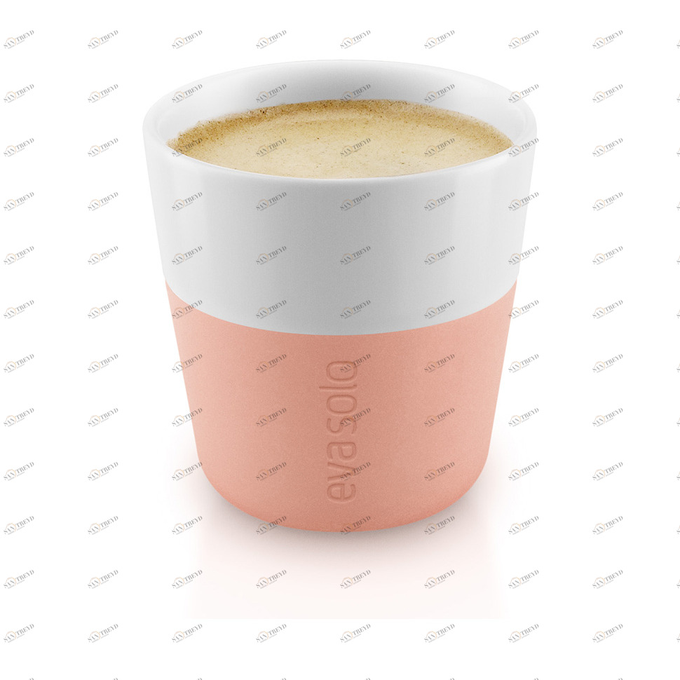 EVA SOLO 501088 Чашки для эспрессо, 80 мл, 2 шт, персиковый Фарфор, силикон 