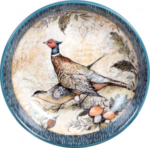 10661509 Certified International Тарелка суповая Certified Int. Осенняя пора. Фазаны 23см, керамика Керамика