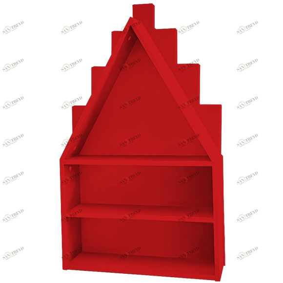 Полка-домик детская "Амстердам-1" МАНДАРИН АМСТЕРДАМ 179548 Красный Santreyd 