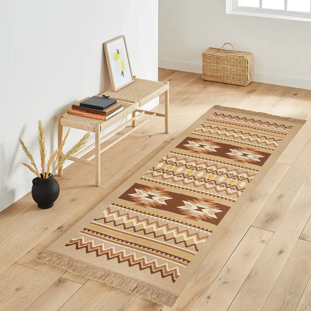 CTIM Килим 1914 B - Бежевый акриловый коврик с геометрическим узором 60x90 см 83518779 STLM-1041079