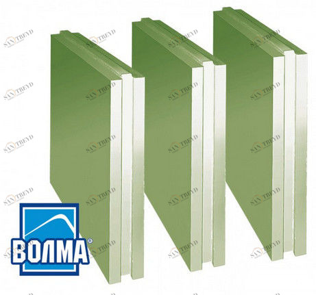 Гипсовая плита гидрофоб. 667х500х80 (полнотелая) (ВОЛМА) 254332