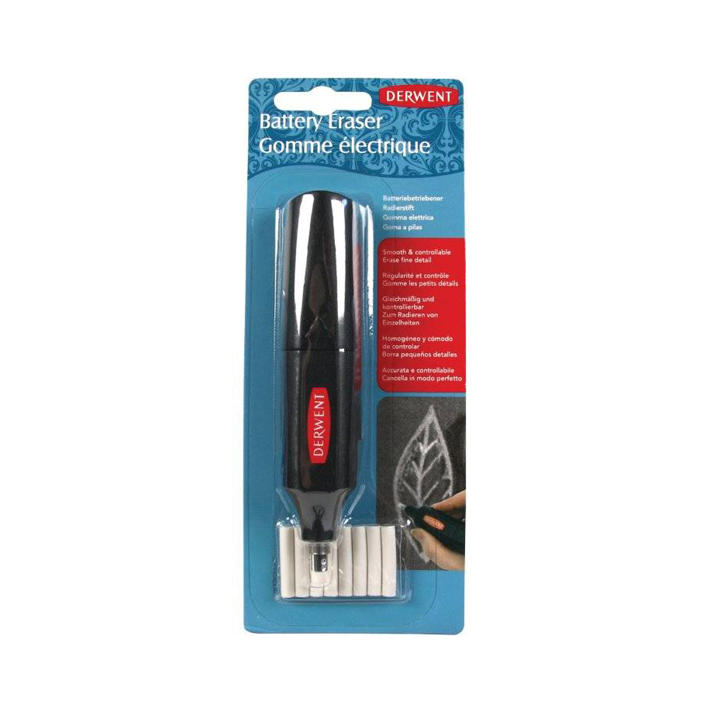 2301931 Ластик электрический + 8 сменных насадок в блистере Derwent 
