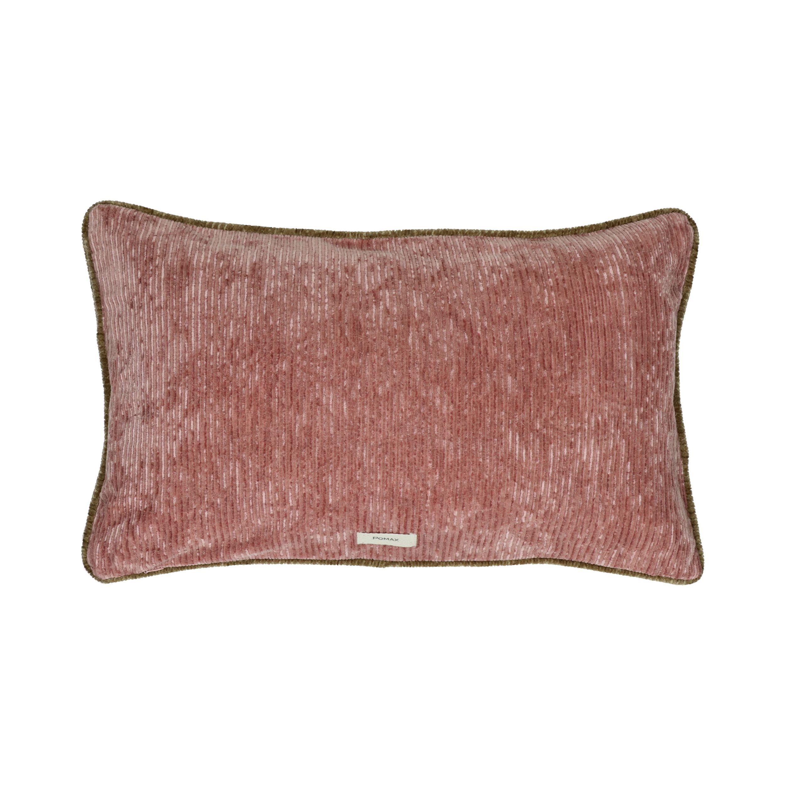 Бархатная прямоугольная однотонная подушка POMAX PIONI ARCH-00063802 - Вид №1