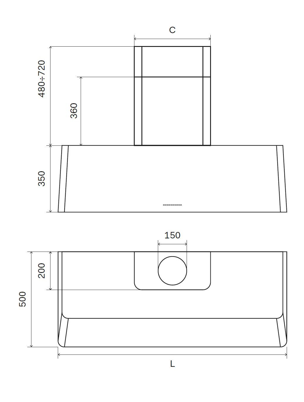Настенный стальной вытяжной шкаф Ilve Nostalgie ARCH-00075595 - Вид №2