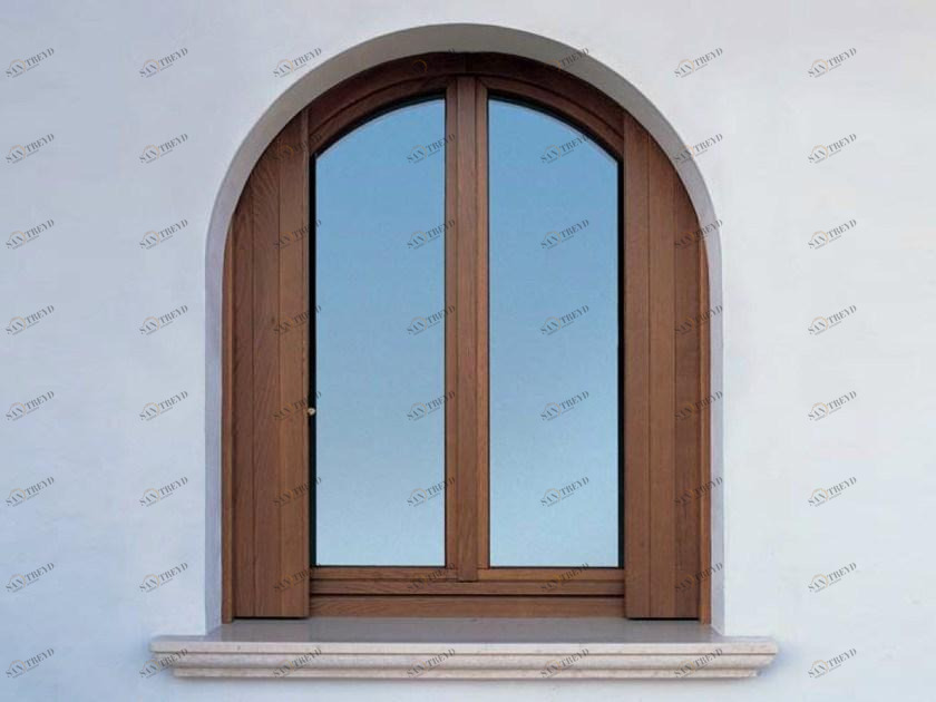 CARMINATI SERRAMENTI Двустворчатое окно из дуба с двойным остеклением Euro 68 sun-id-1400286