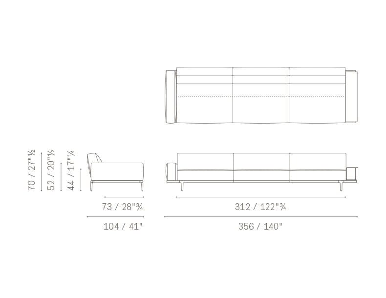 Ткань диван Poltrona Frau коллекция-диваны и кресла ARCH-00009449 - Вид №54