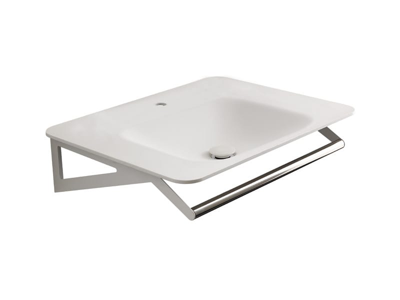 Одинарный прямоугольный умывальник HIMACS с держателем для полотенец Ponte Giulio облако ARCH-00049786