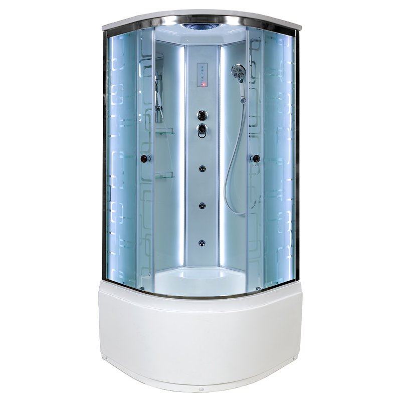 L 909 N без крыши Душевая кабина DETO Серия L ЕМ4510 LED с гм.