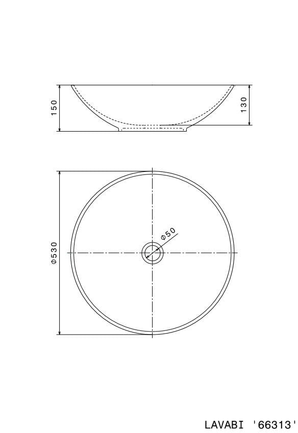Керамическая круглая столешница Newform умывальники ARCH-00062371 - Вид №3