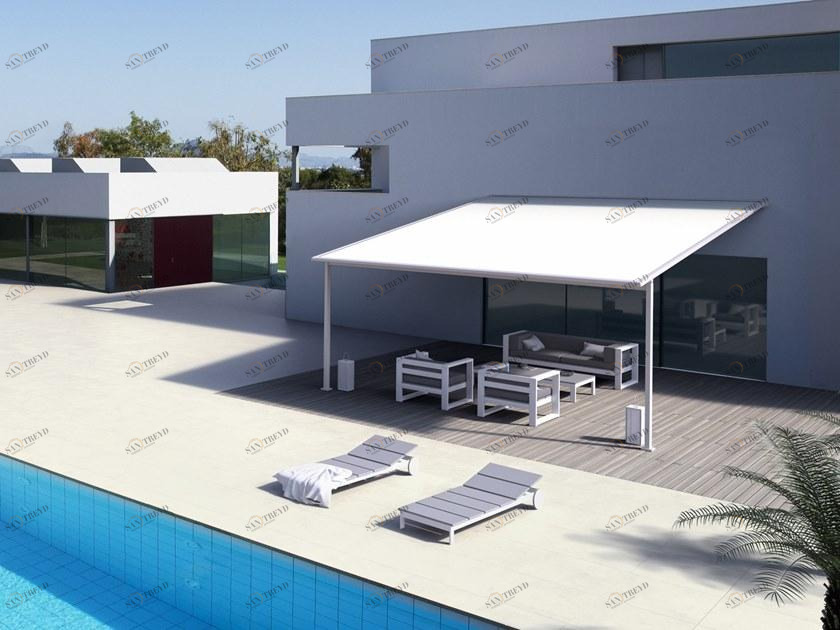 GIBUS Пристенная пергола со сдвижной крышкой sun-id-1384271