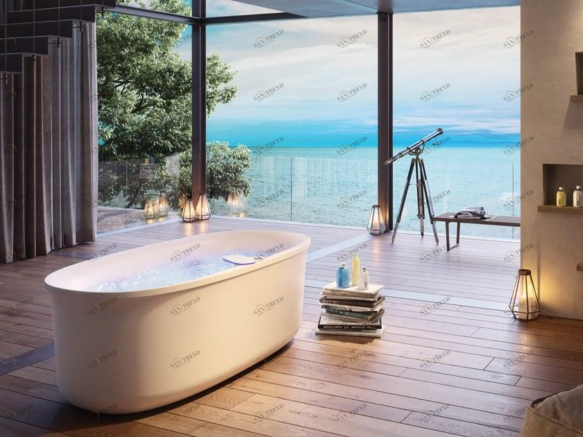 Jacuzzi® Отдельностоящая акриловая ванна с гидромассажем Arga® sun-id-1493371